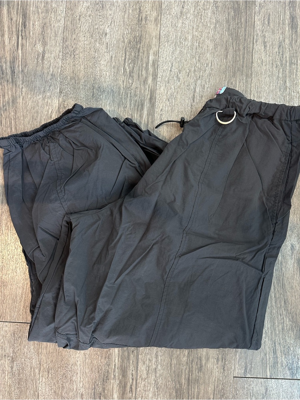 Urban Outfitters Black D-Ring Cargo Track Joggers